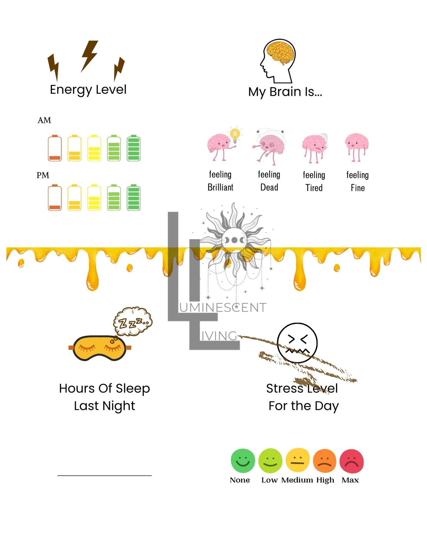 Bee Medical Symptoms Tracking Journal (Digital)