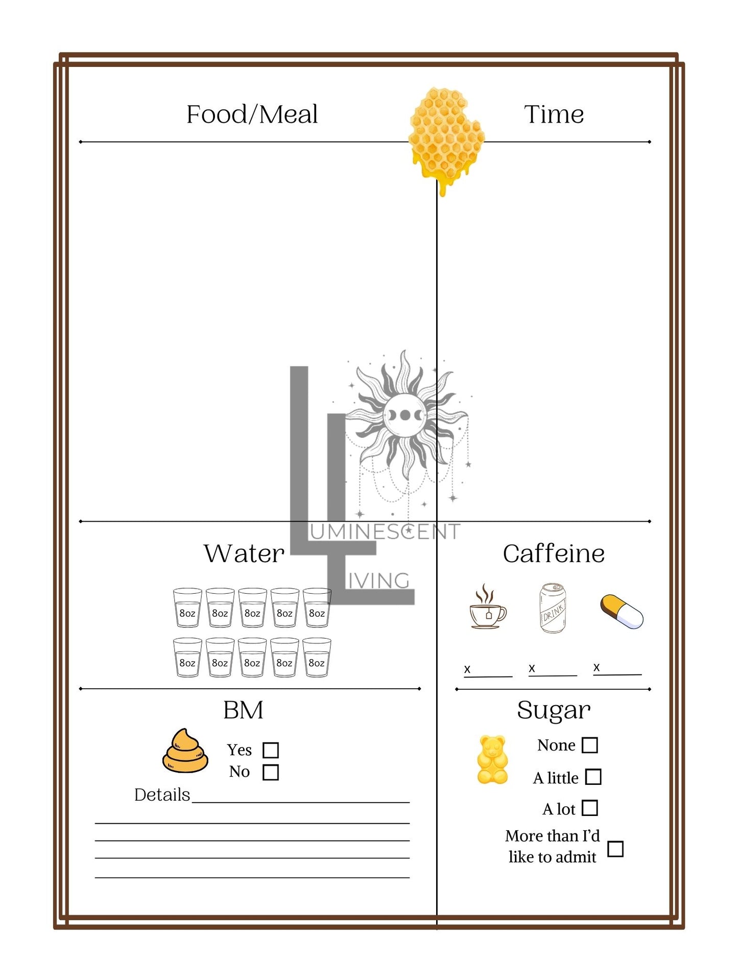 Bee Medical Symptoms Tracking Journal (Digital)