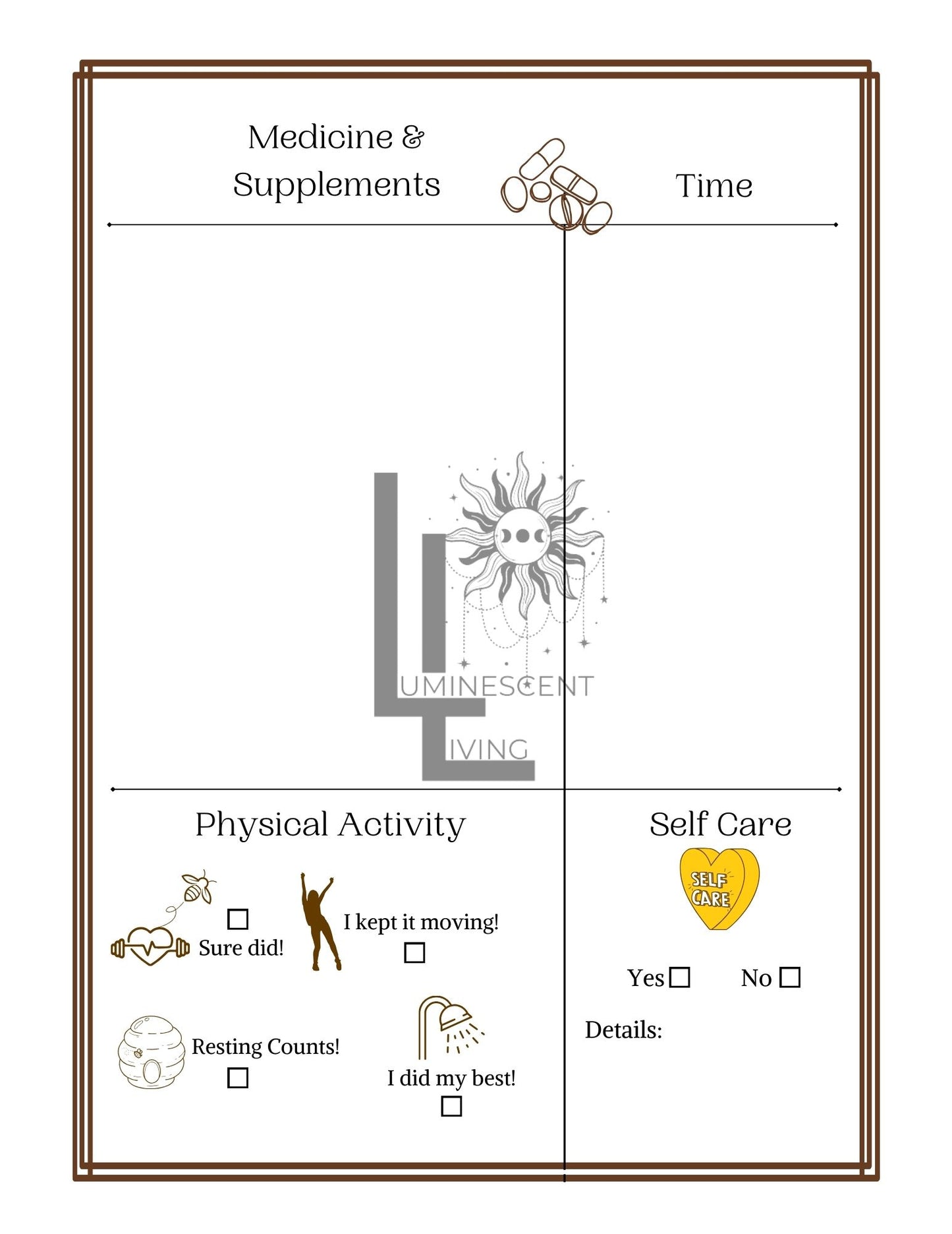 Bee Medical Symptoms Tracking Journal (Digital)