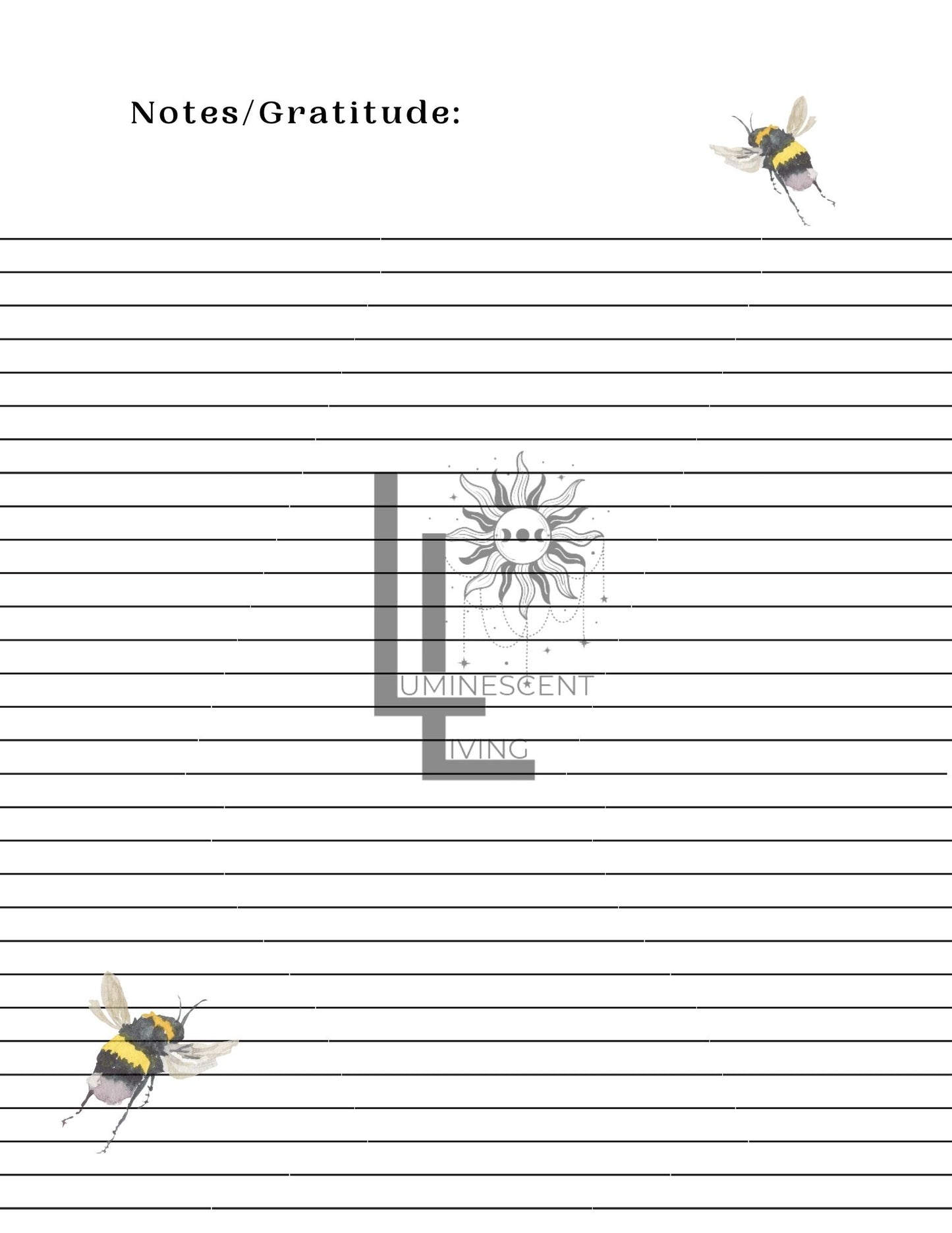 Bee Medical Symptoms Tracking Journal (Digital)