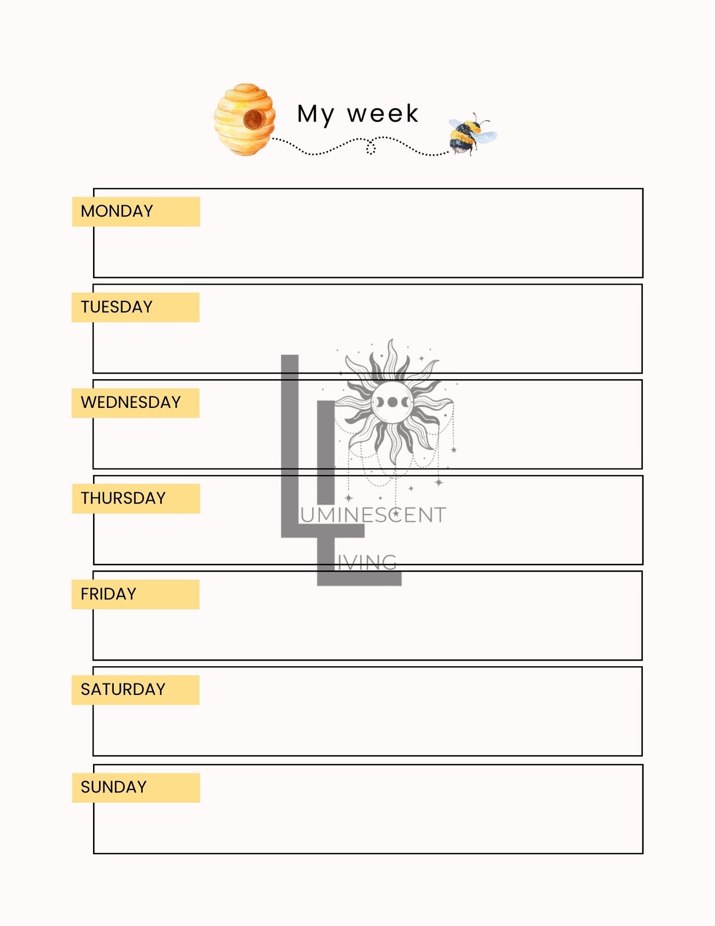 Bee Medical Symptoms Tracking Journal (Digital)