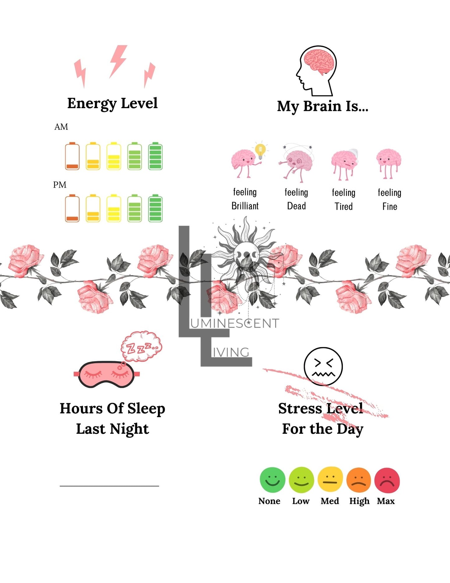 Tea Party Medical Symptoms Tracking Journal (Digital)