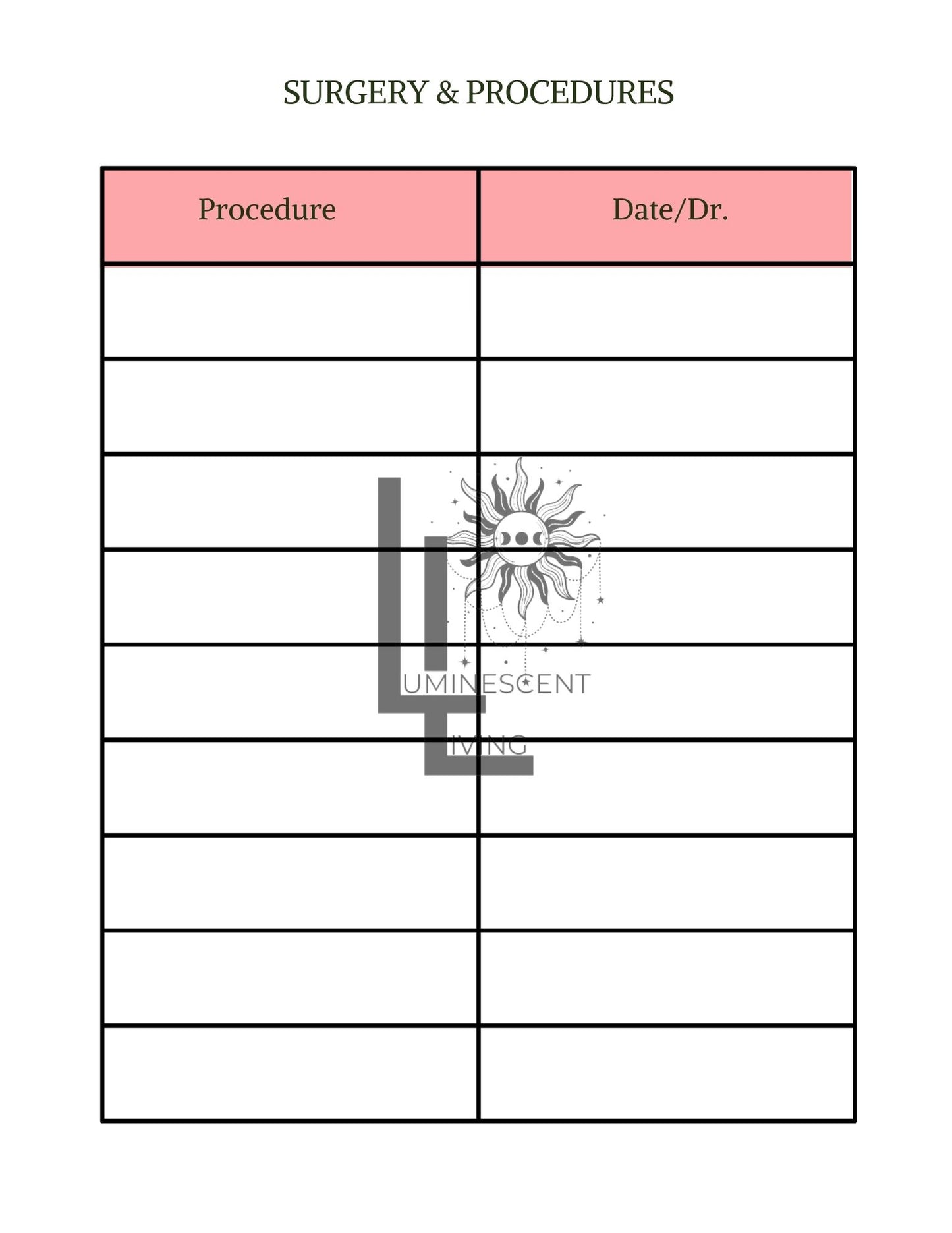 Tea Party Medical Symptoms Tracking Journal (Digital)