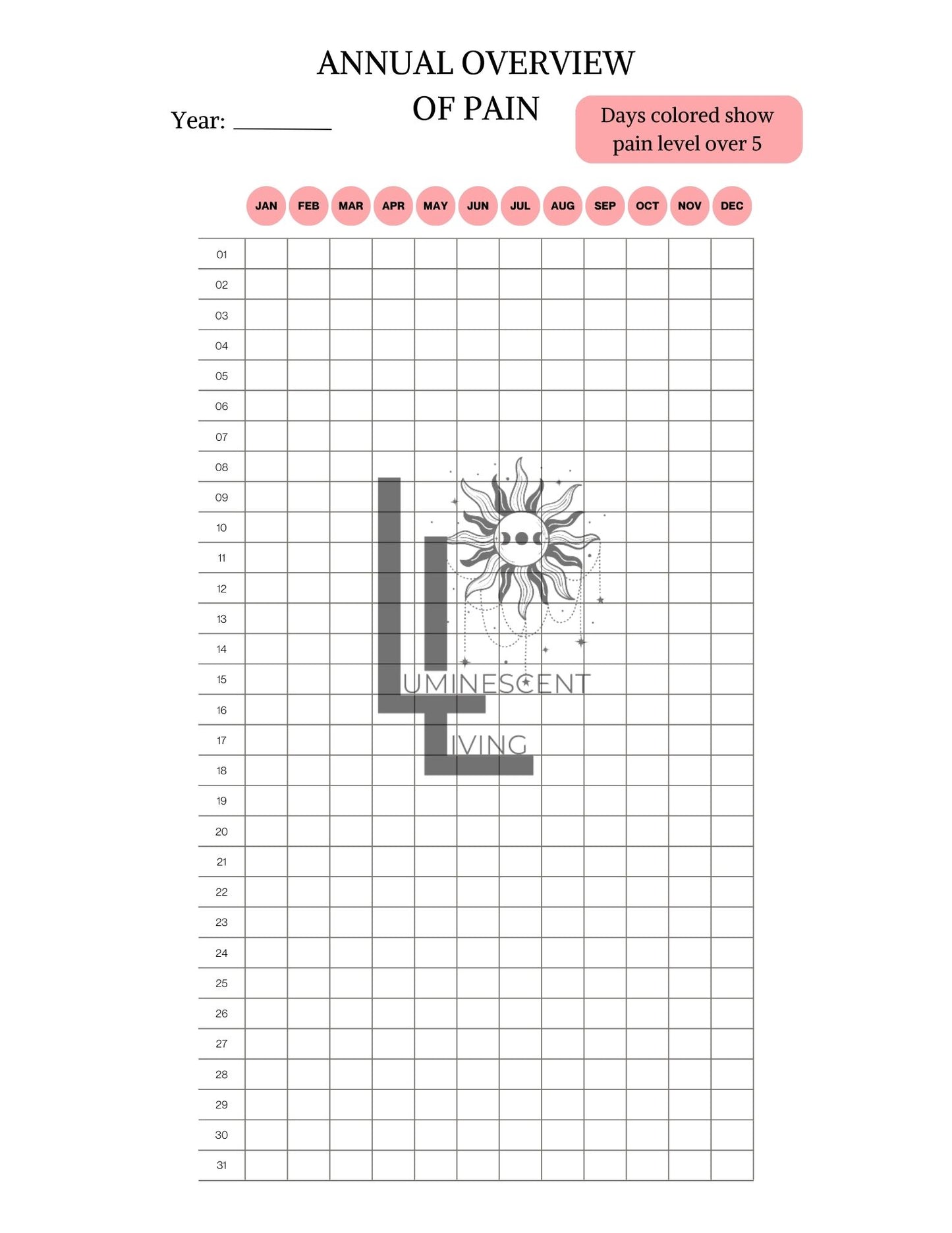 Tea Party Medical Symptoms Tracking Journal (Digital)