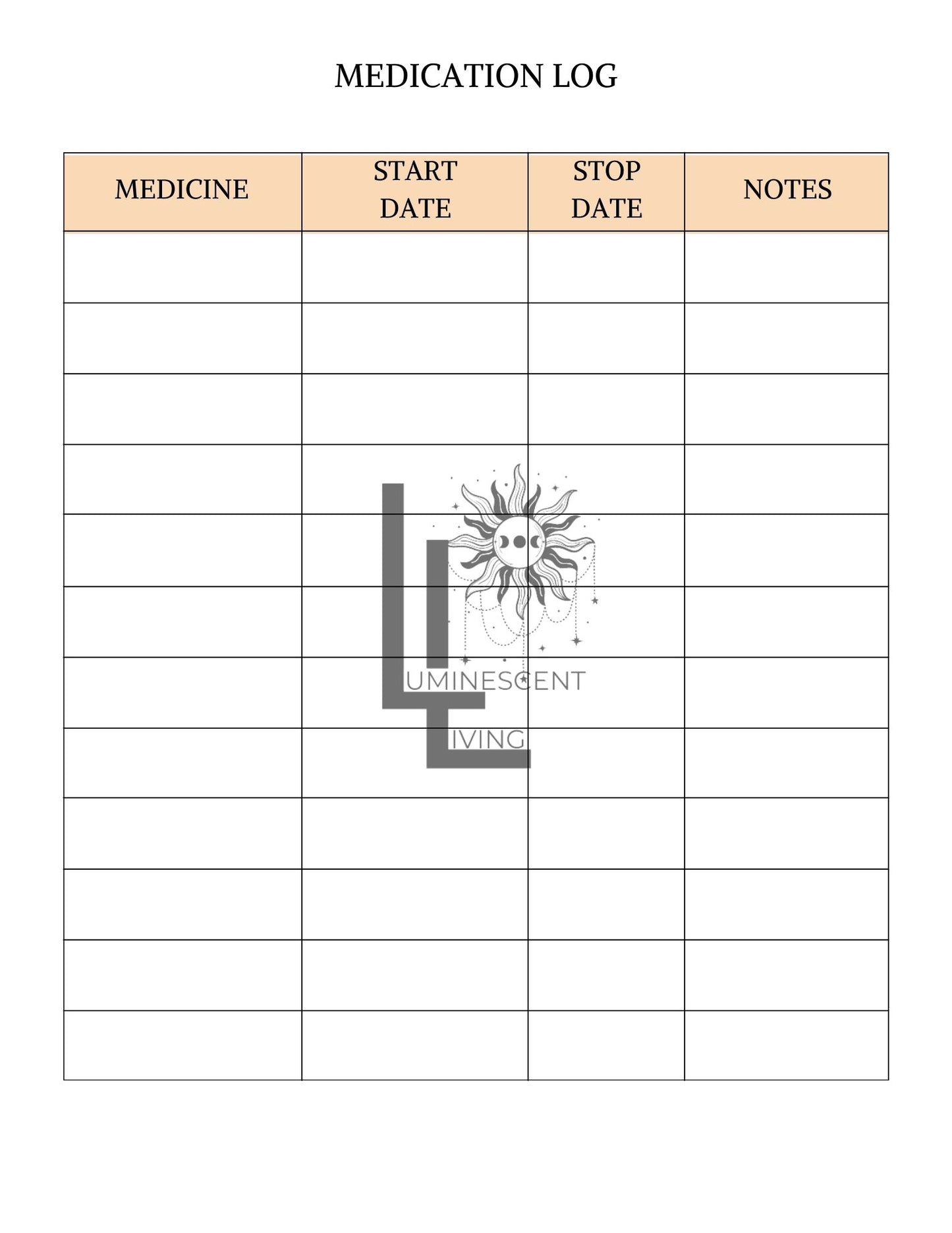 Vintage Roses 1 Medical Symptoms Tracking Journal (Digital)