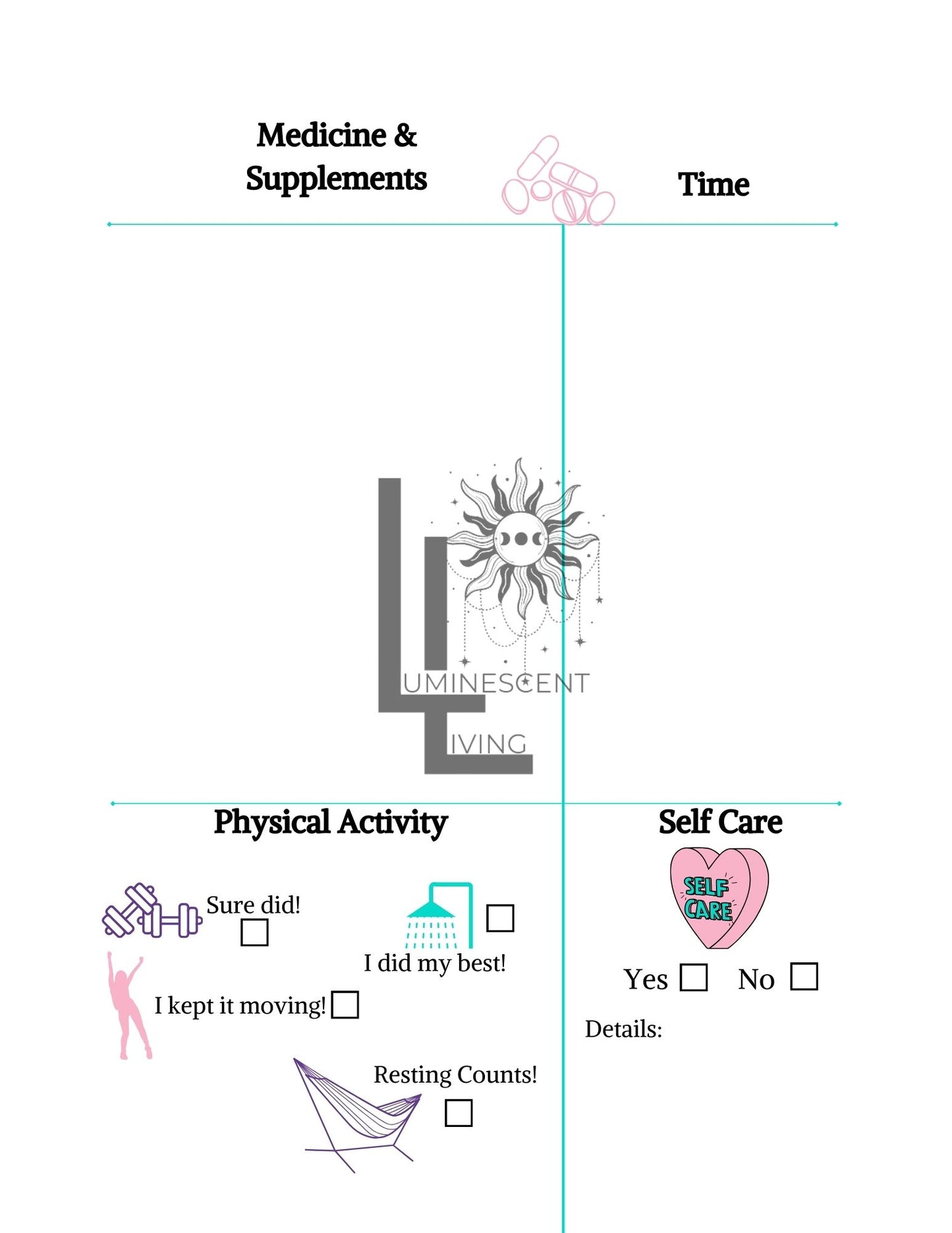 Pieces Medical Symptoms Tracking Journal (Digital)