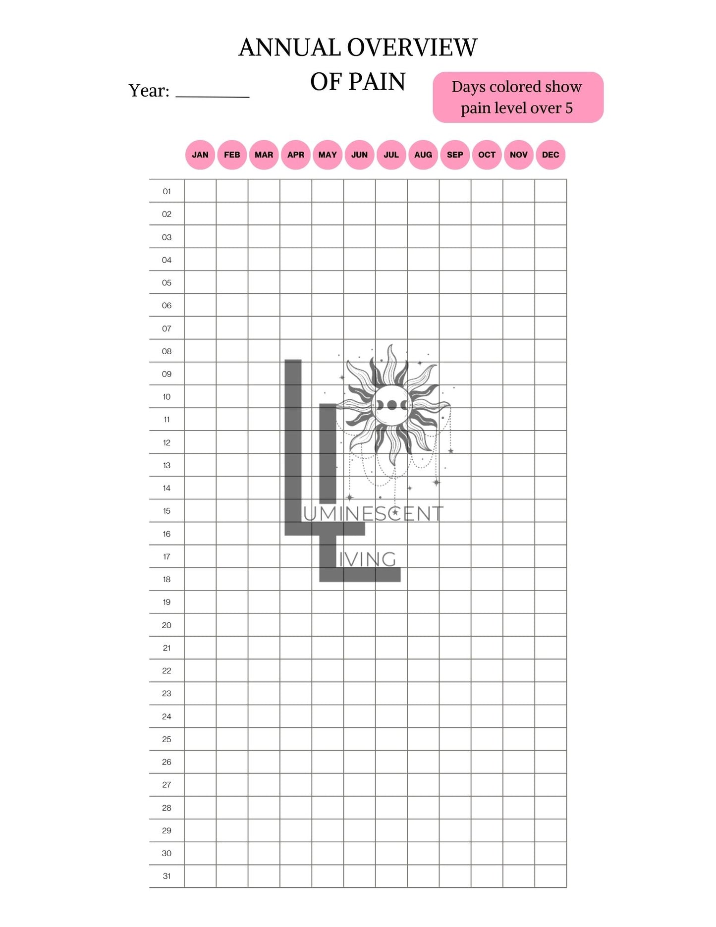 Rose Garden Medical Symptoms Tracking Journal (Digital)