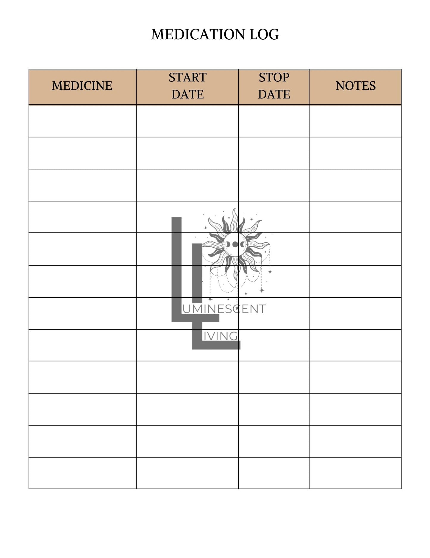 Vintage Roses 3 Medical Symptoms Tracking Journal (Digital)