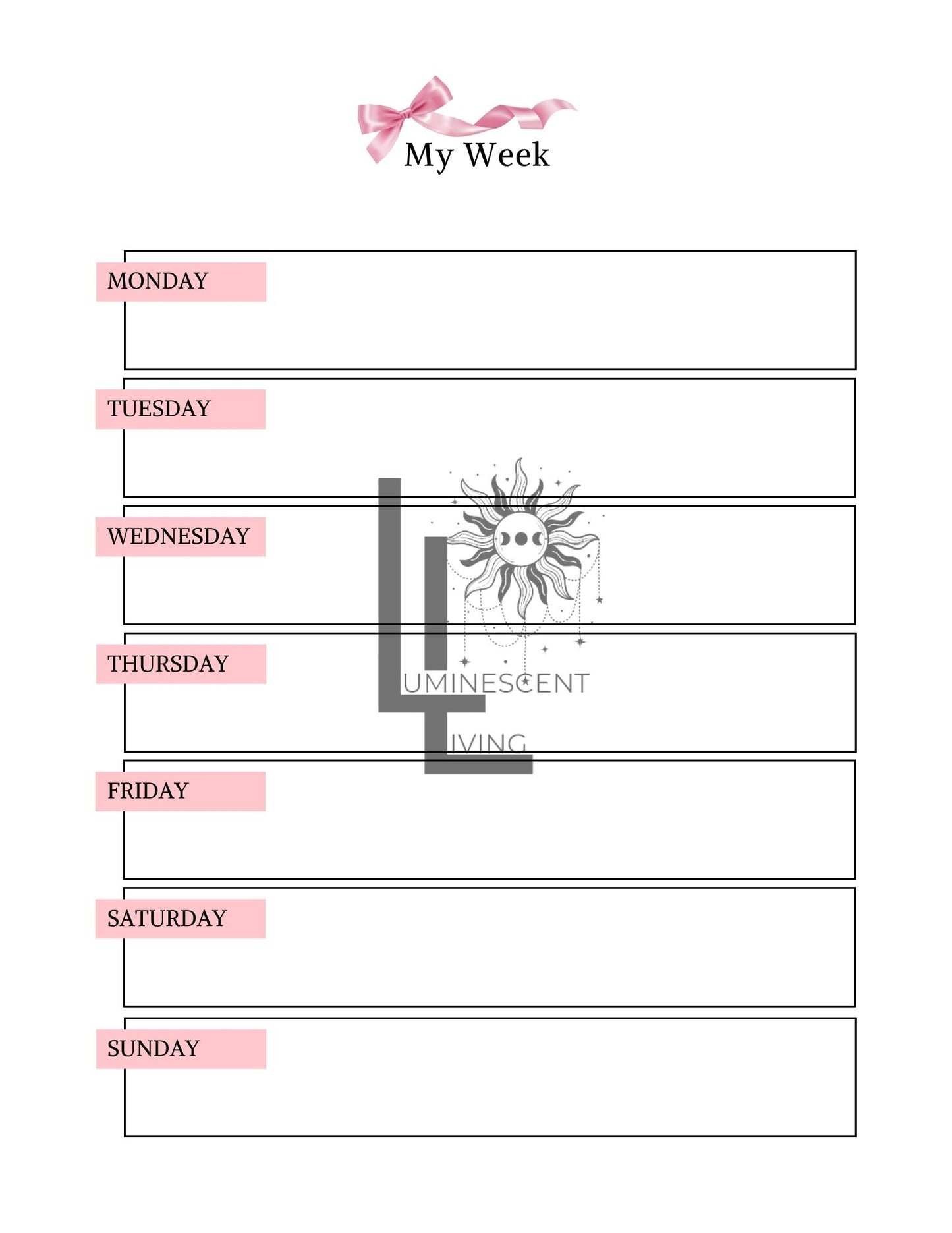 Pink Party Medical Symptoms Tracking Journal (Digital)