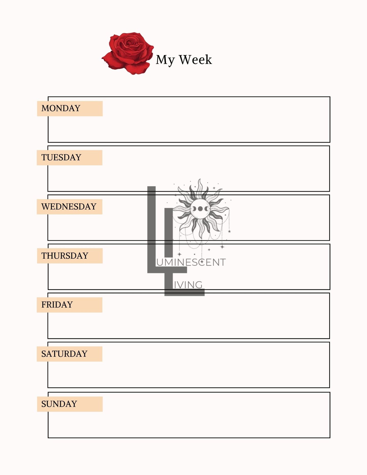 Vintage Roses 1 Medical Symptoms Tracking Journal (Digital)