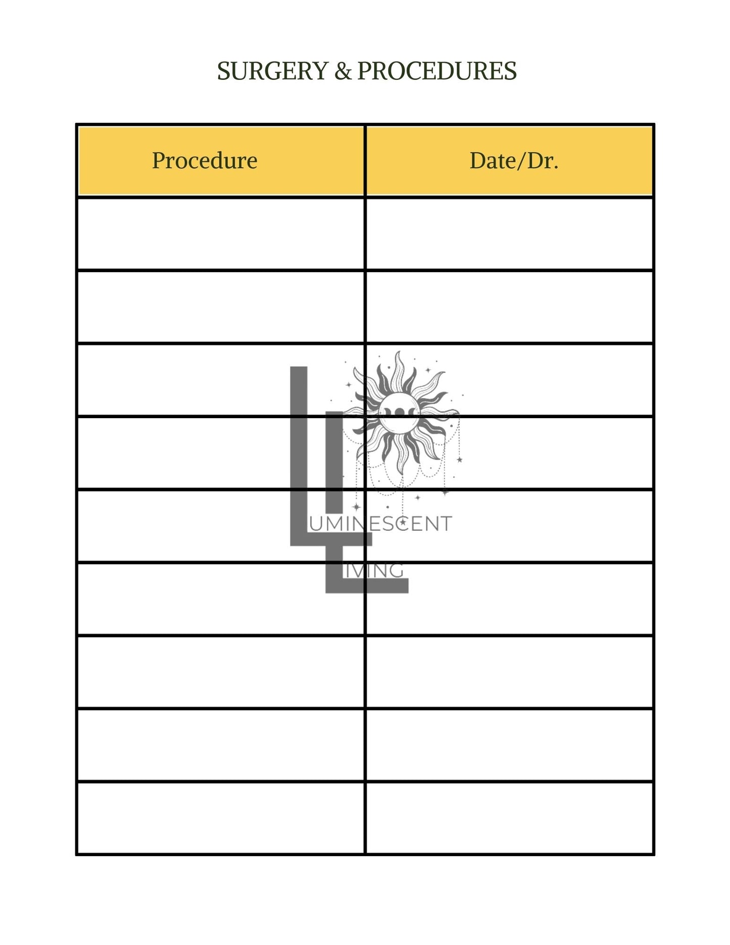 Vacay All Day Medical Symptoms Tracking Journal (Digital)