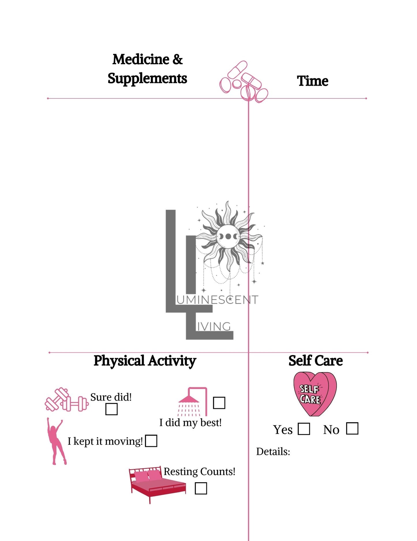 Rose Garden Medical Symptoms Tracking Journal (Digital)