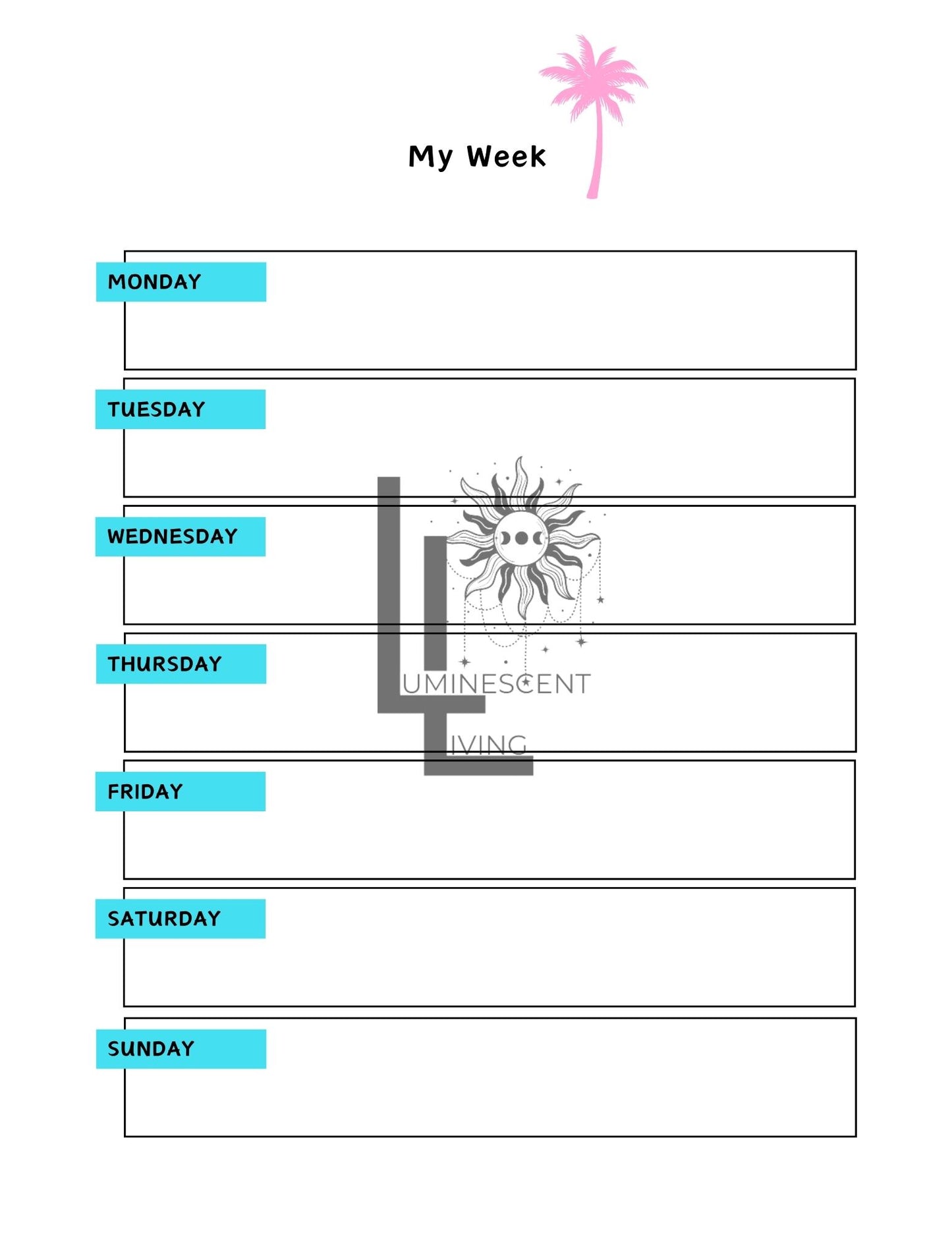 Tropical Dreams Medical Symptoms Tracking Journal (Digital)