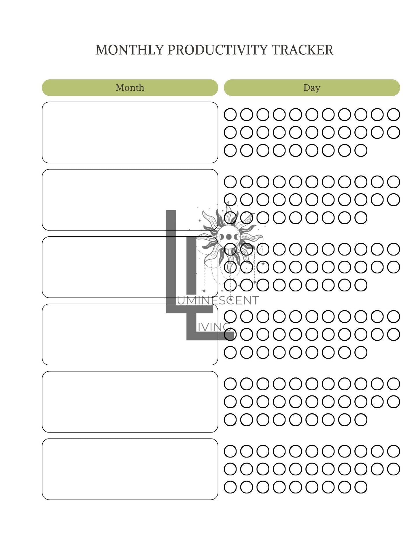 Feeling Green Medical Symptoms Tracking Journal (Digital)